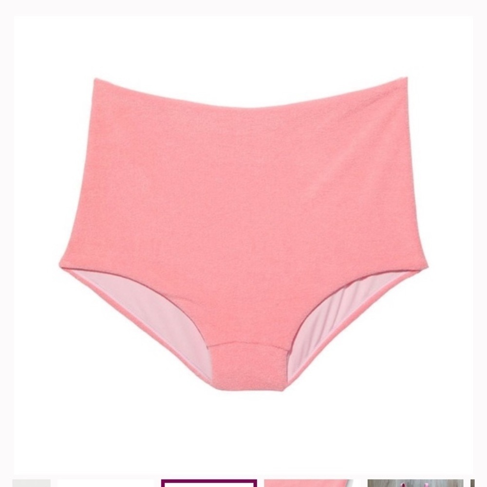 NWT Victoria's Secret Pink Terry high waisted bottom swim bathing suit spring M